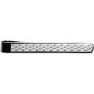 silver foxhead patterned tie slide