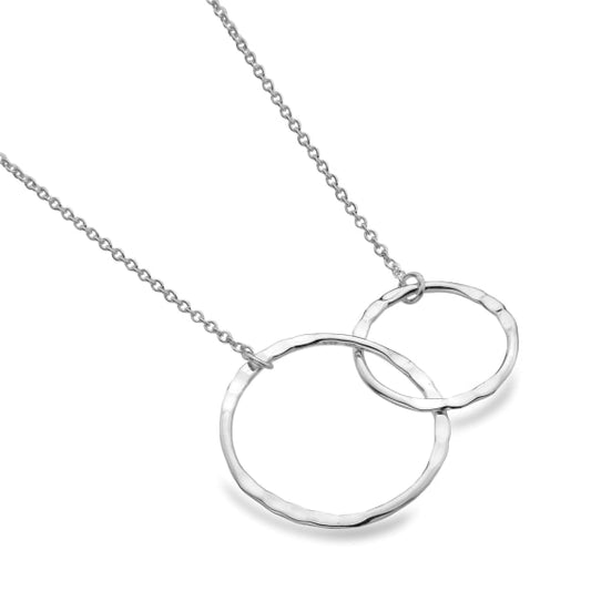 silver interlocking circle necklet