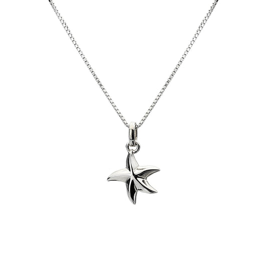 silver small starfish pendant