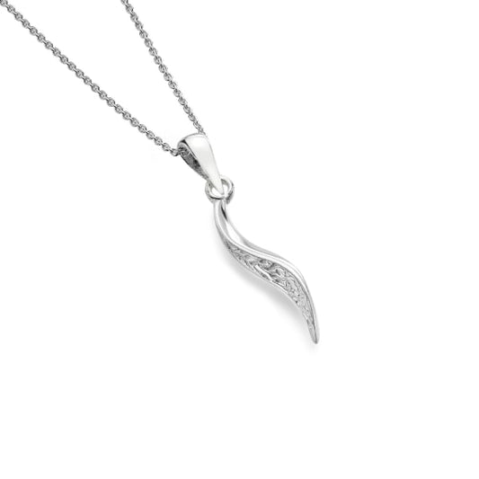 silver Italian horn  pendant