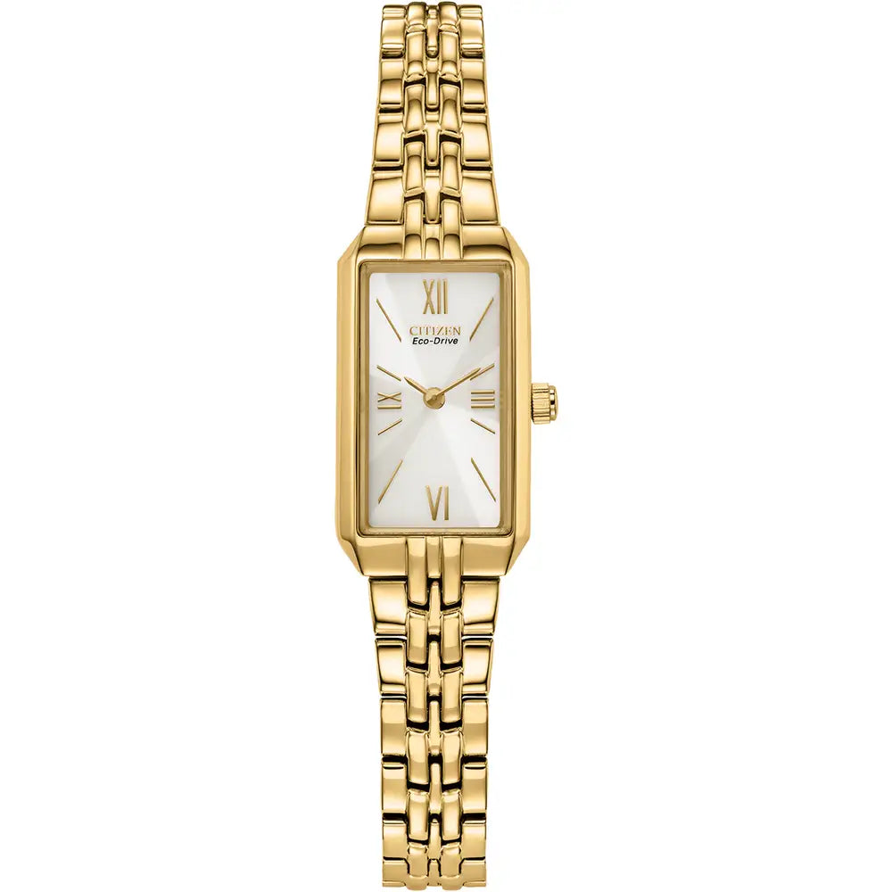 Citizen Ladies' Eco-Drive Classic Dress Corso Stainless Steel Rectangle Watch