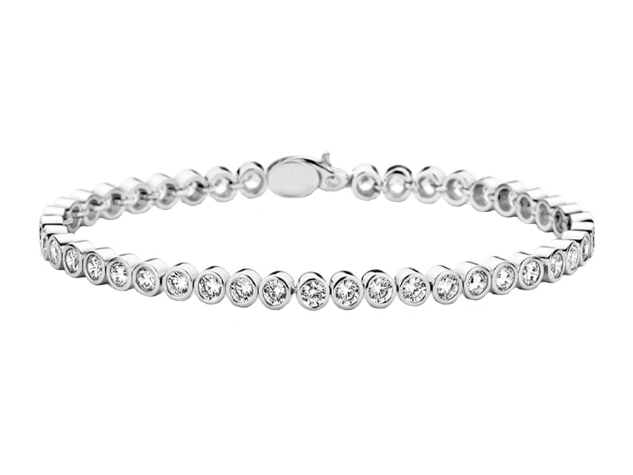 Silver and Cubic Zirconia tennis bracelet