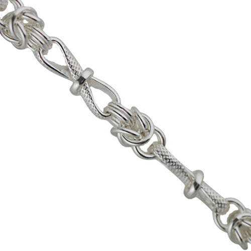 Silver knot and twisted fetter chain