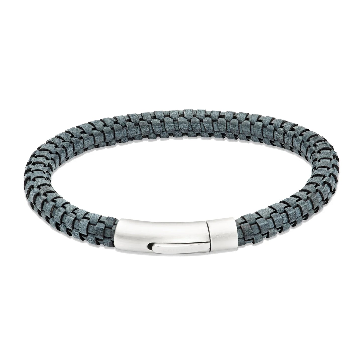 Gents blue leather bracelet