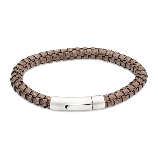 Gents brown leather bracelet