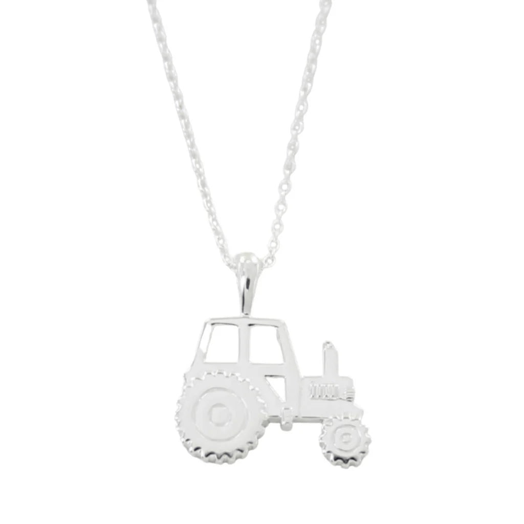 Silver Tractor necklace