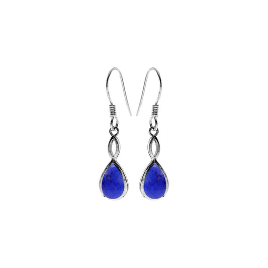 Silver and Lapis Lazuli drop earrings