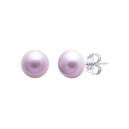 Pink freshwater pearl stud earrings