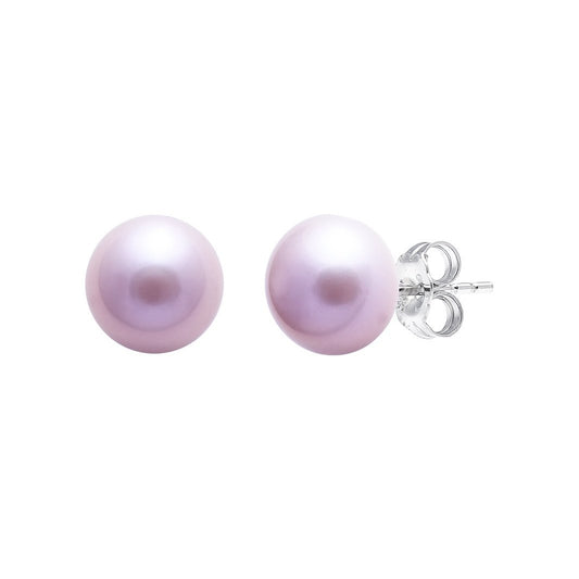 Pink freshwater pearl stud earrings