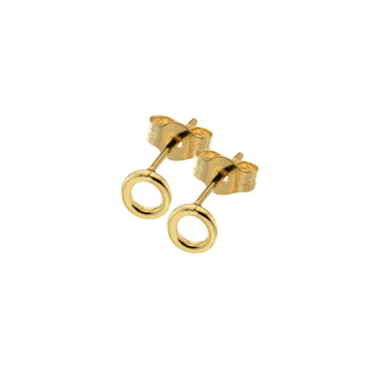 9CT Gold circular stud earrings