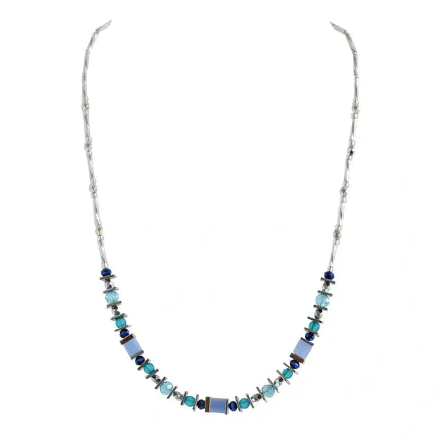 Multi-colour semi precious necklace