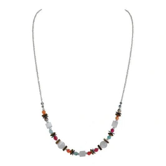 Multi-colour semi precious necklace