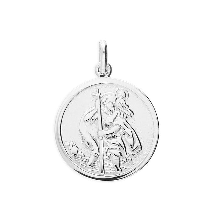 Silver single sided St Christopher.