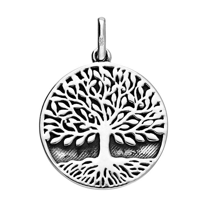 Silver oxidised Tree of Life pendant