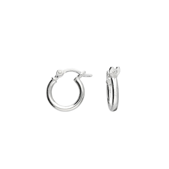 SILVER PLAIN HOOP EARRINGS