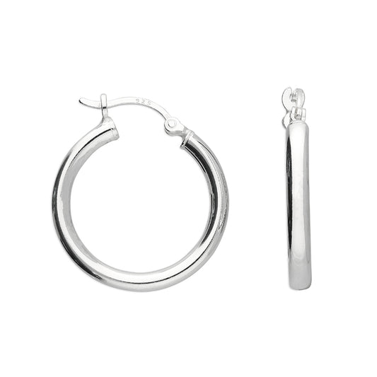 SILVER Plain HOOP EARRINGS