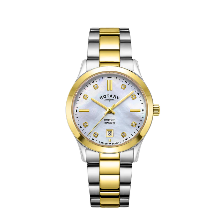 Rotary Contemporary Diamond Dial Ladies watch