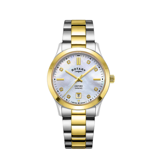 Rotary Contemporary Diamond Dial Ladies watch