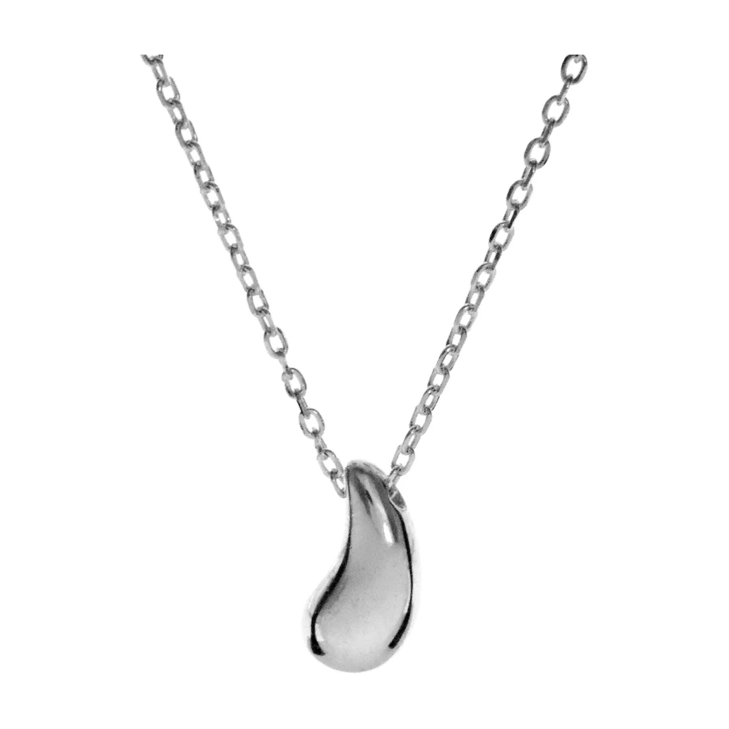 Water drop shape silver pendant.