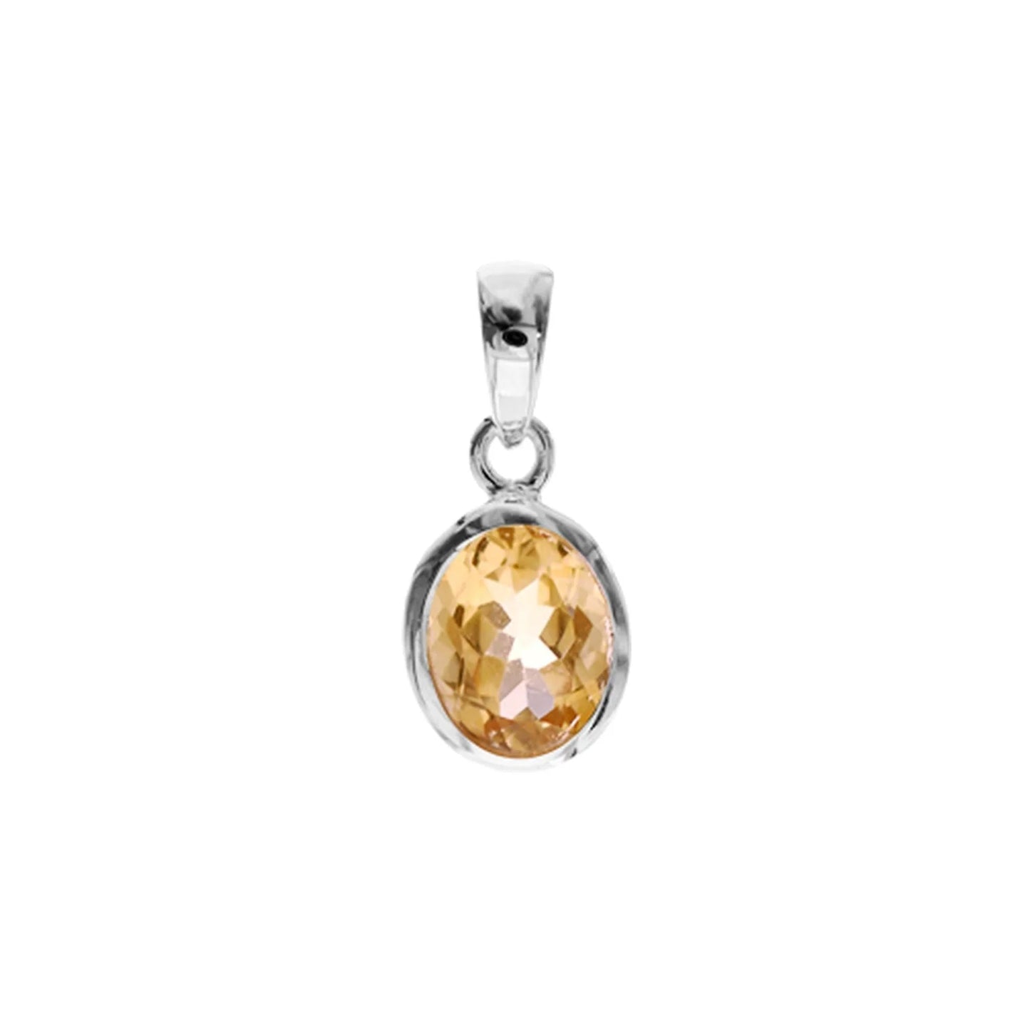 silver and Citrine pendant.