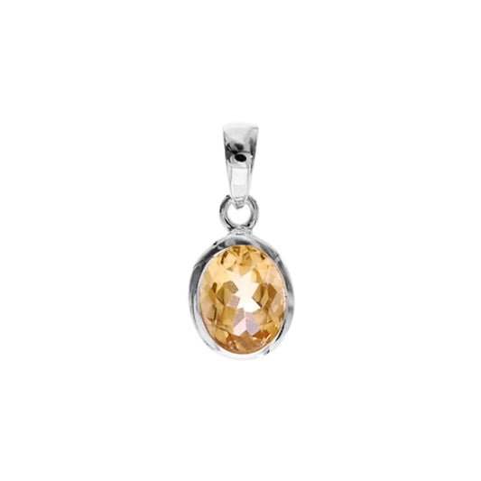 silver and Citrine pendant.