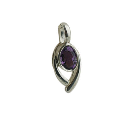 silver and amethyst pendant