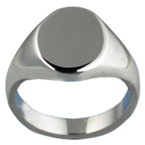 Silver soild gents signet ring