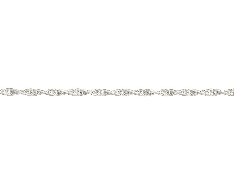 Silver prince of wales rope chain bracelet