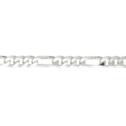 silver figaro style bracelet