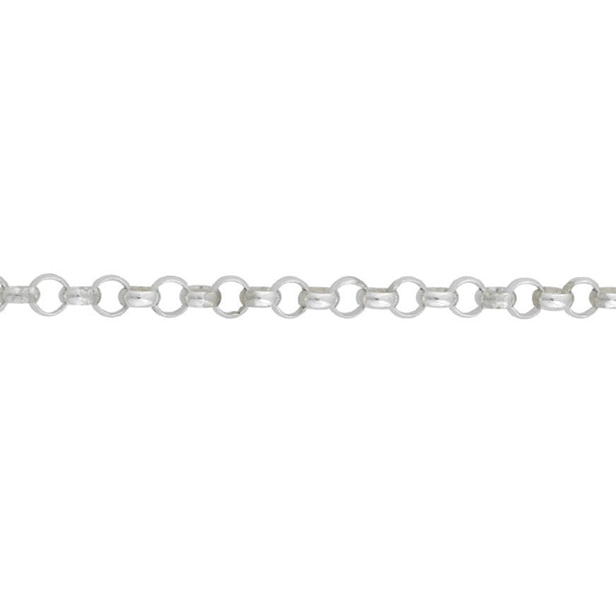 Ladies silver round belcher chain