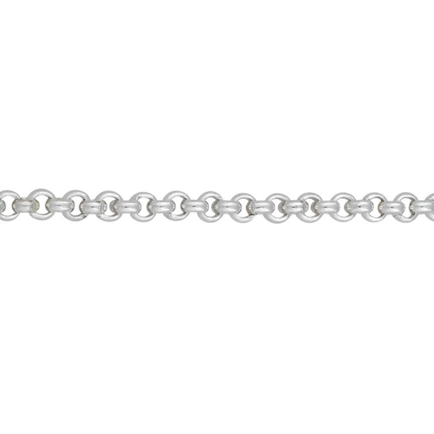 silver round belcher chain