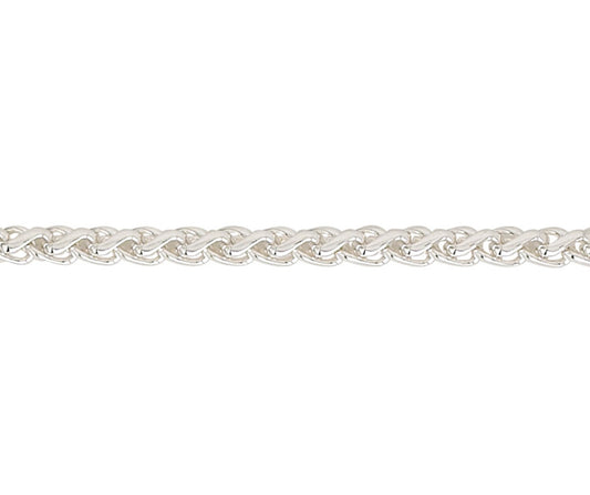 Silver Braided Curb Bracelet