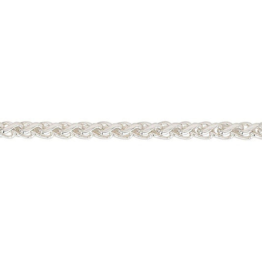 silver braided curb chain