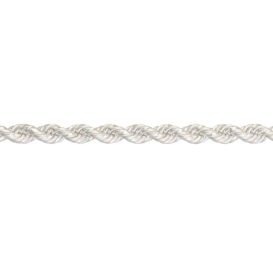 Silver rope chain bracelet