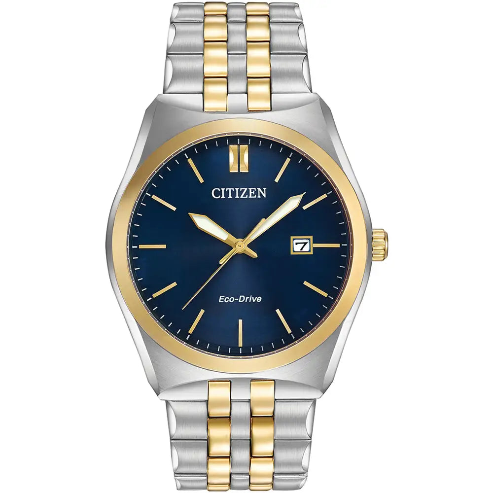 Citizen Men's Corso Eco-Drive Stainless-steel Gold IP Blue Dial Watch