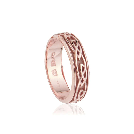 Clogau Annwyl 9ct Rose Gold Celtic Ring size V