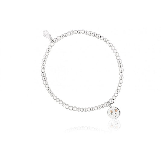 Clogau real silver and rose gold detail paw print affinity bead bracelet