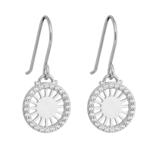 Fiorelli Silver and Cubic Zirconia circular drop earings