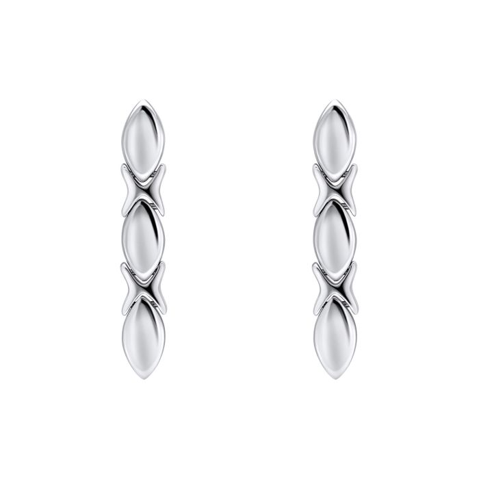 Fiorelli Silver Articulated Chain Earrings