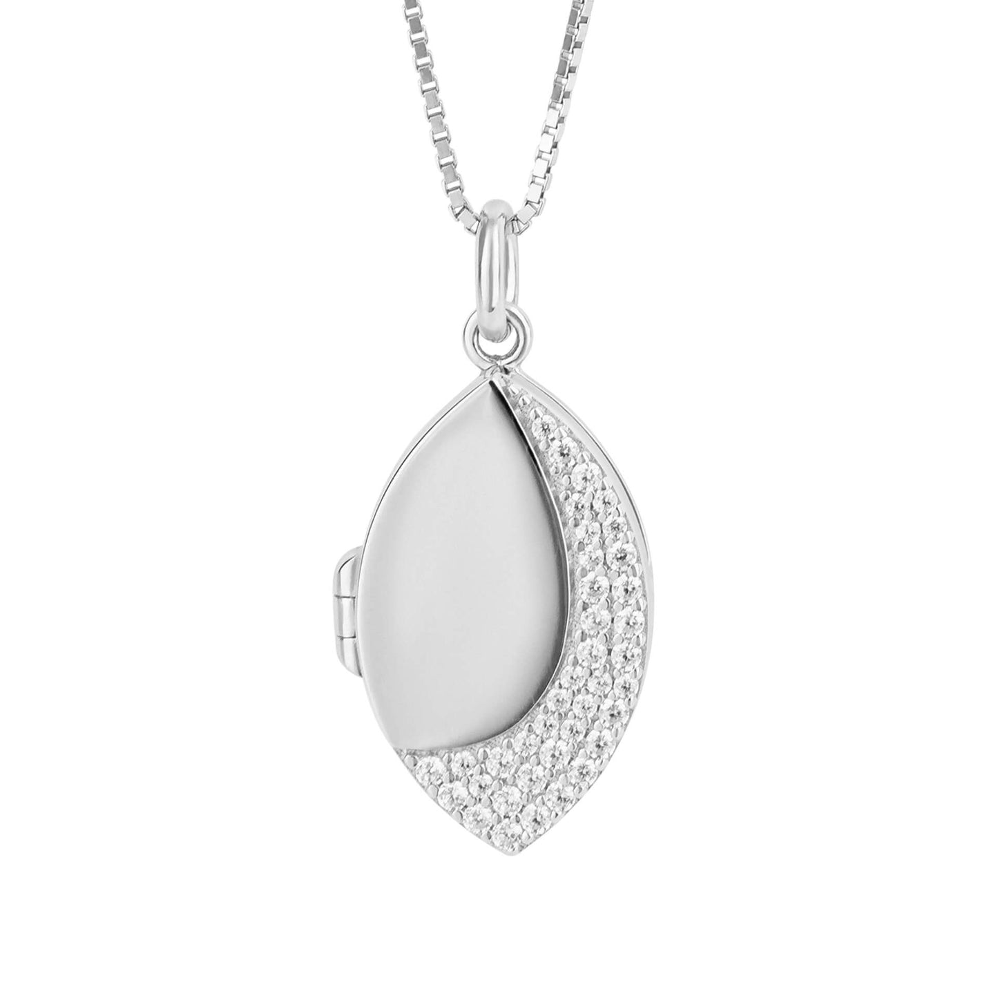 Fiorelli Silver and Cubic Zirconia marquise locket