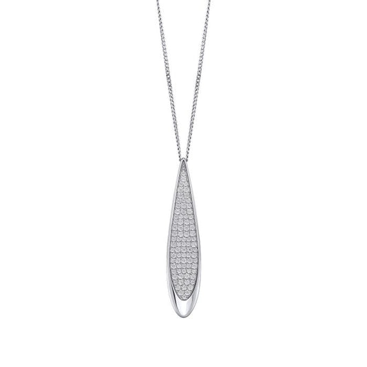 Fiorelli Silver Tilted Droplet Pendant