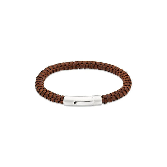 Gents light brown leather bracelet