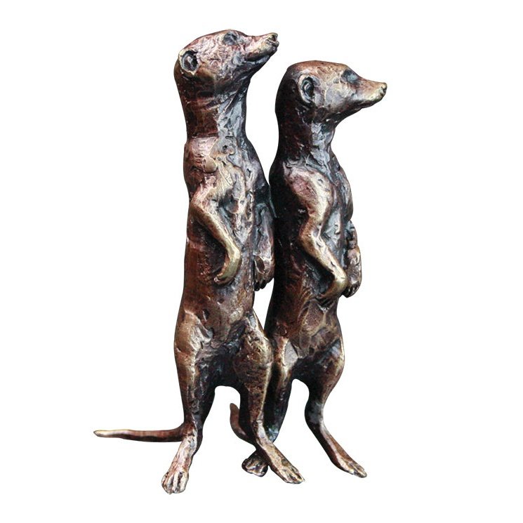Meerkat Pair Bronze