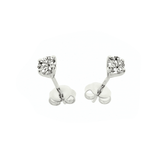 Silver and Cubic Zirconia stud earrings