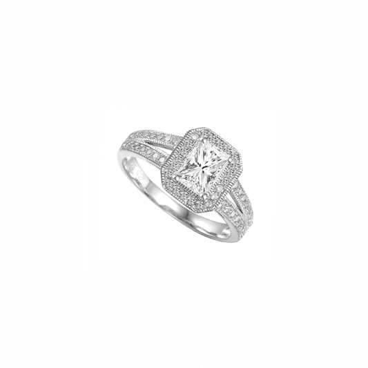 Silver and Cubic Zirconia ring