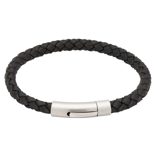 Gents Black Leather Bracelet