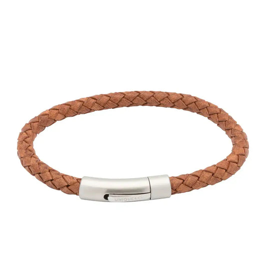 Gents tan leather bracelet