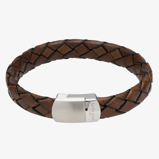 Gents Brown Leather Bracelet