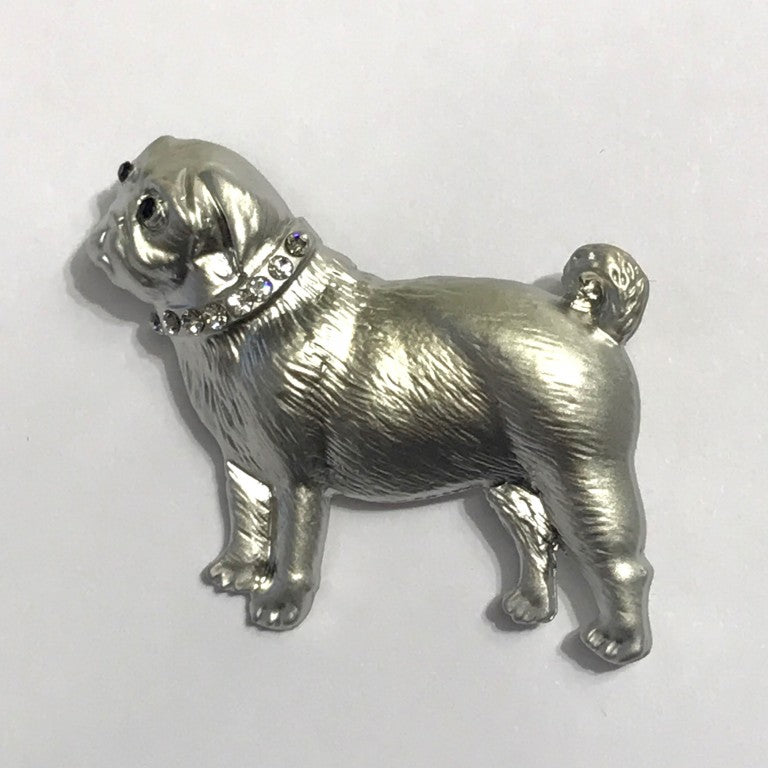 Pug brooch