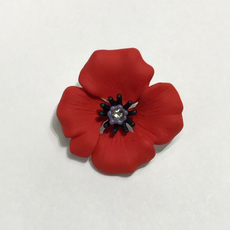 Small poppy brooch